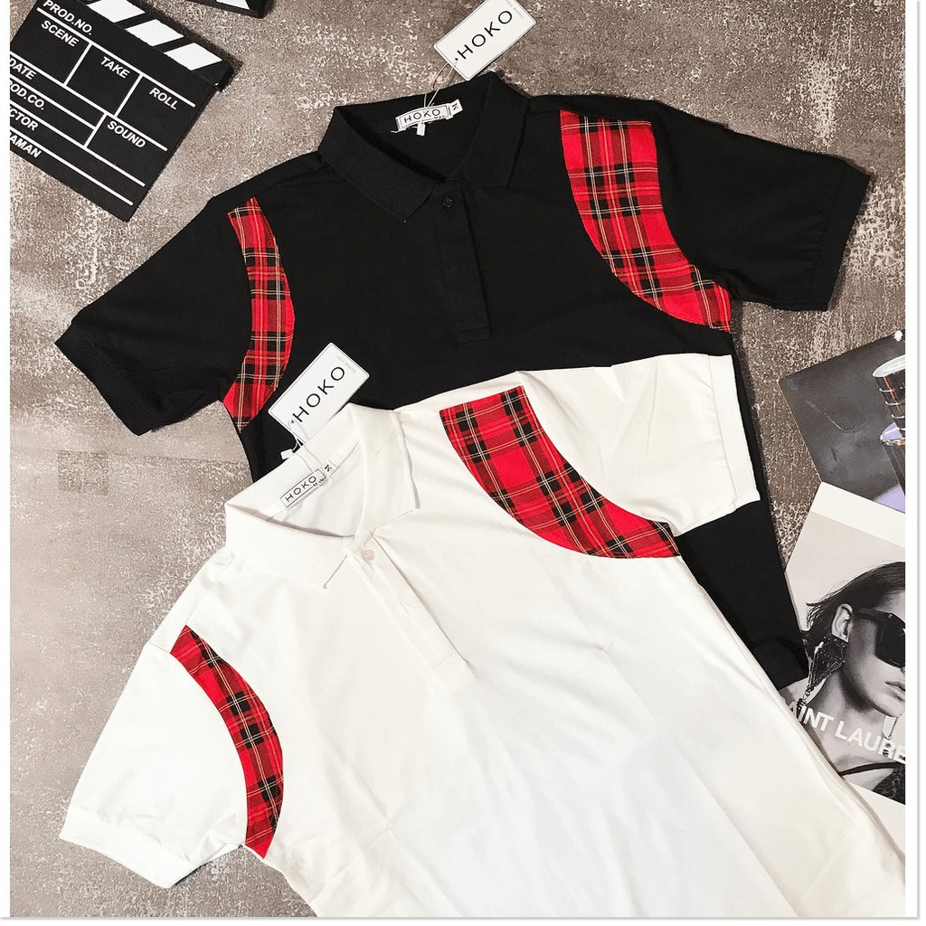 Áo thun nam cổ trụ phối VIỀN ĐỎ ĐEN SIÊU ĐẸP , FORM CHUẨN CHO CÁC ANH EM KOKO MI FASHION