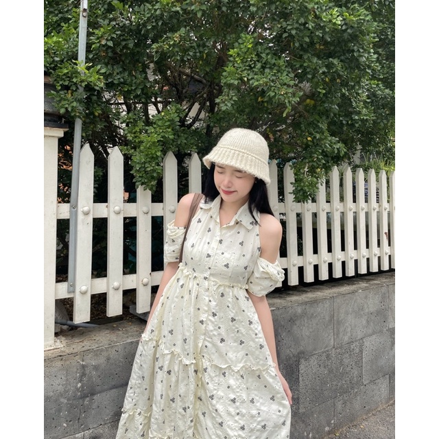 DOTTY DRESS đầm sơ mi khoét vai Ebublio | BigBuy360 - bigbuy360.vn