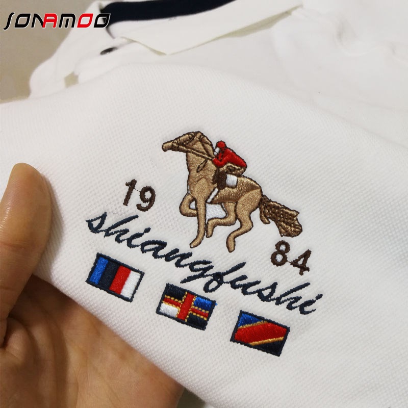 Áo polo Ngắn Tay Thêu Họa Tiết Đơn Giản Theo Phong Cách Mùa Hè Dành Cho Nam