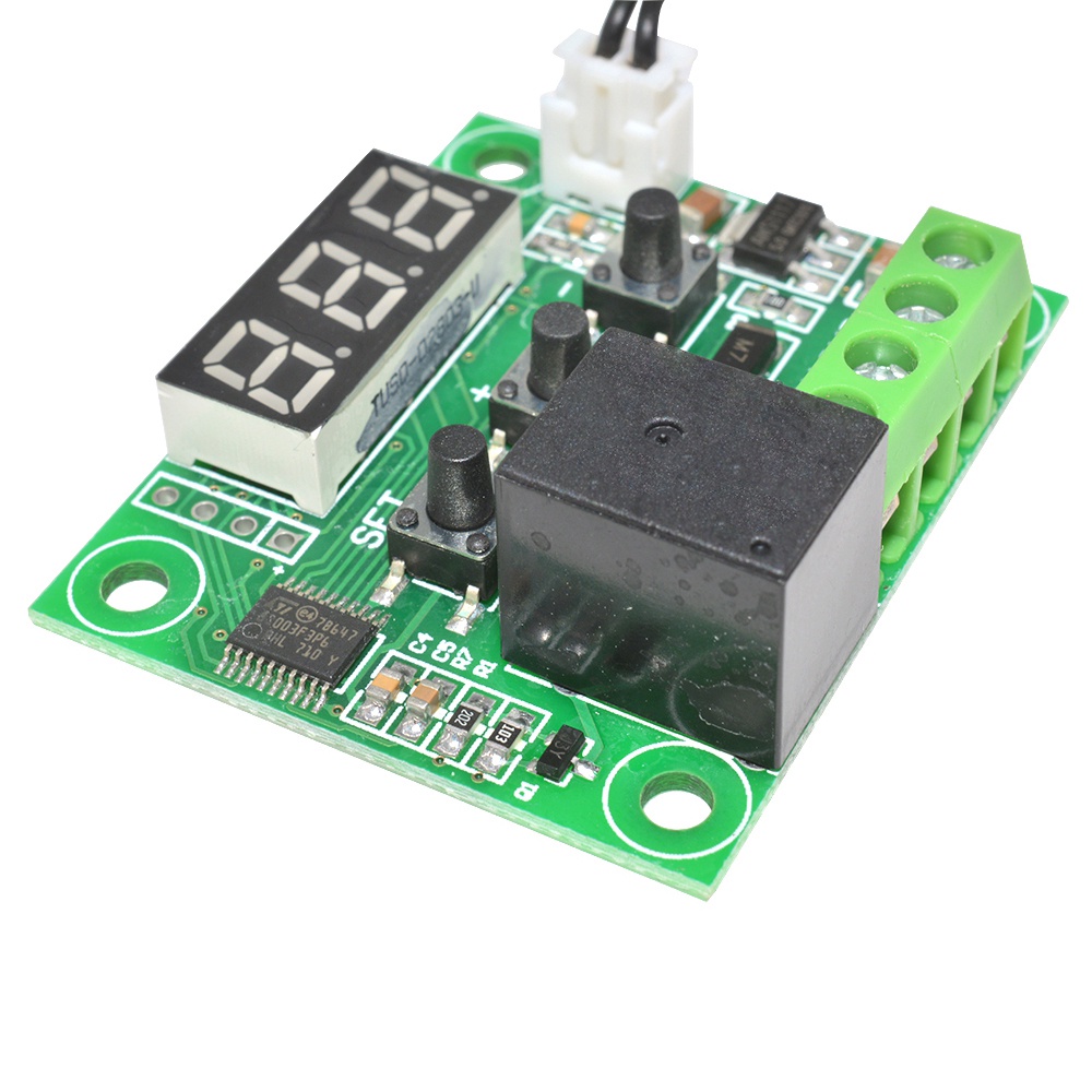 AIDEEPEN Công Tắc Cảm Biến Nhiệt Độ Và Độ Ẩm Kỹ Thuật Số Màu Đỏ W1209 50-110°C DC 24V Với Đầu Dò