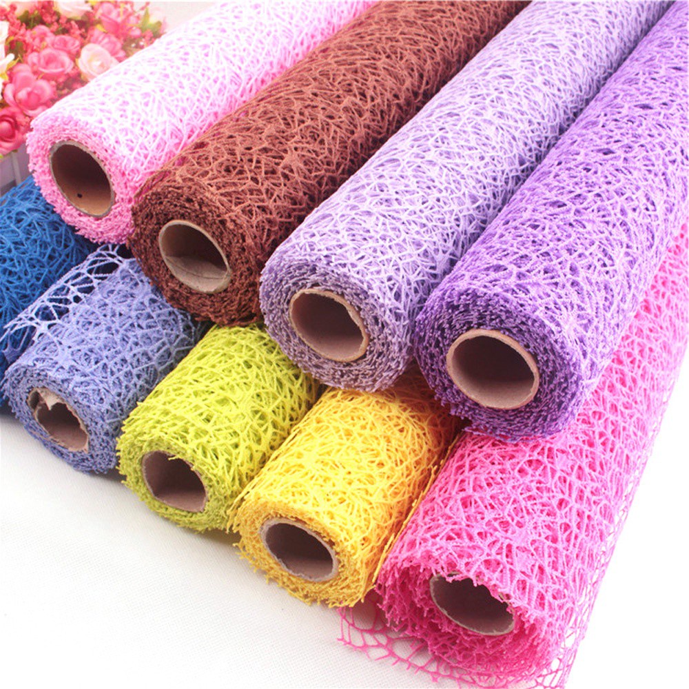 1 Cuộn Giấy Gói Bó Hoa Hình Tròn Nhiều Màu Sắc Dùng Trang Trí Diy