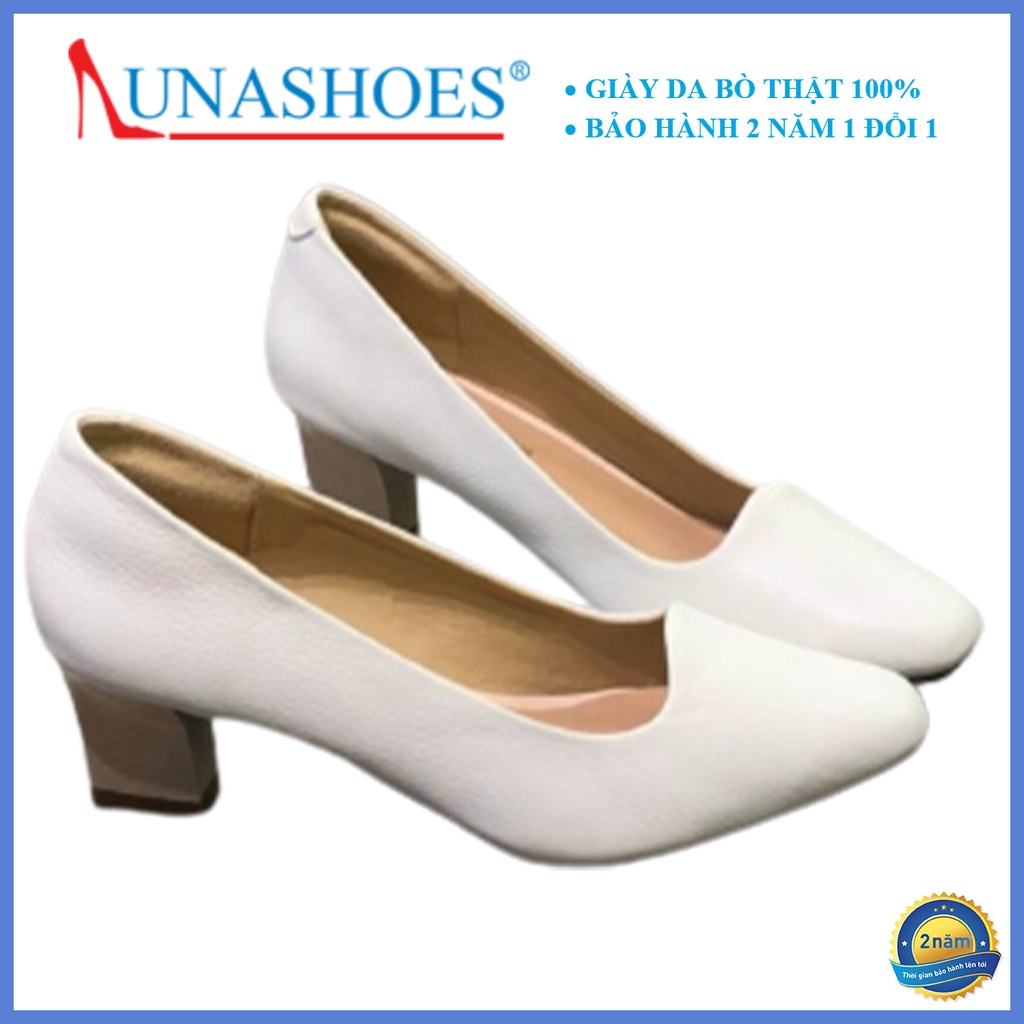 Cao gót nữ 5p Lunashoes 9015 giầy da bò thật cho mẹ bảo hành 24 tháng hàng vnxk guốc búp bê