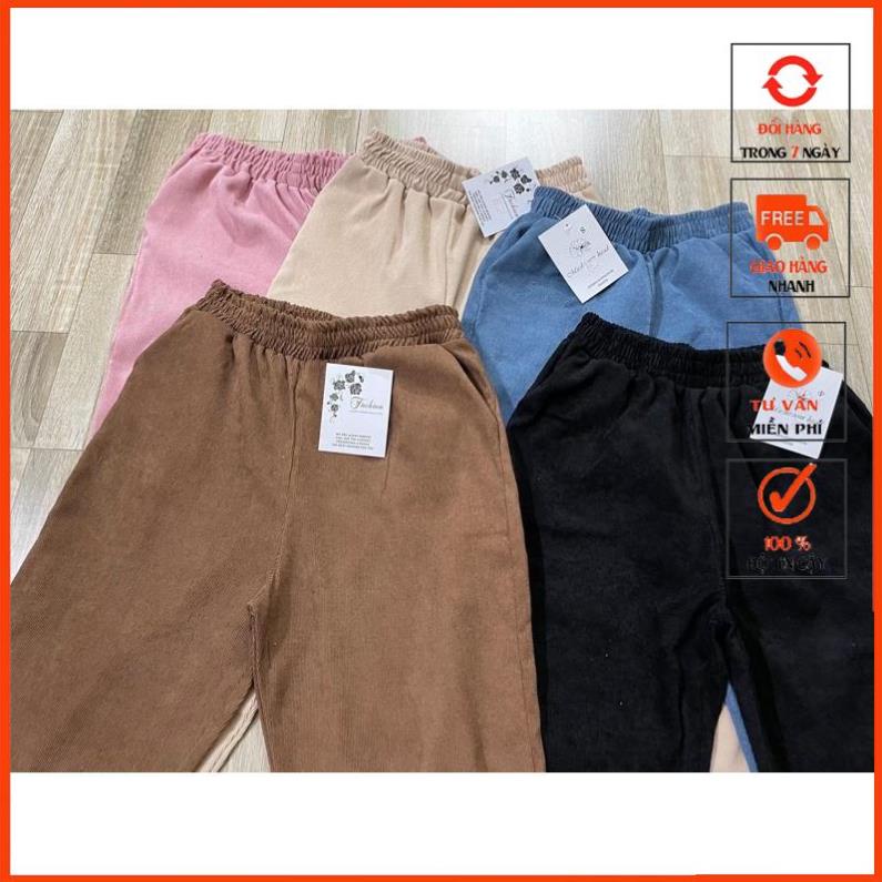 Quần Baggy Nhung Tăm Vải Dày Ấm KHÔNG KÈM ĐAI -M098