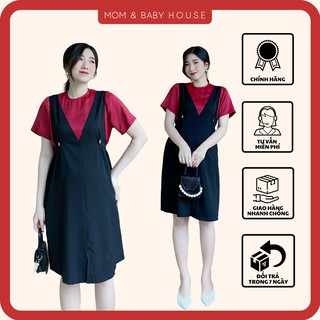 Đầm bầu thiết kế yếm liền gọn dáng - Calli Dress