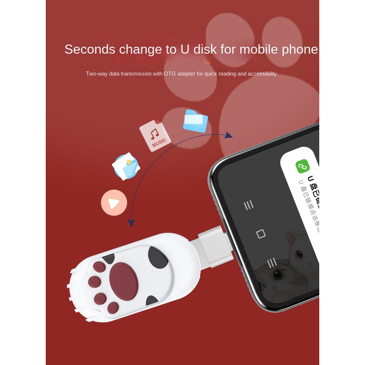 Usb 2.0 2.0 4GB 8GB 16GB 32GB 64GB Tốc Độ Cao Hình Móng Mèo Hoạt Hình Cho Máy Tính
