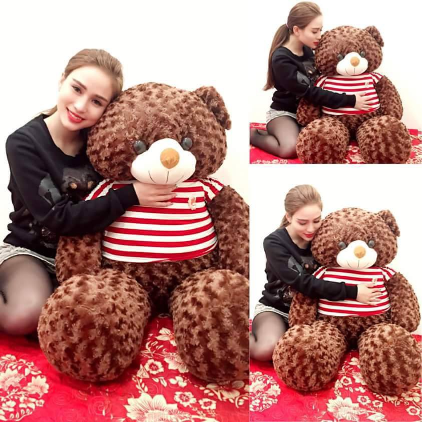 Gấu bông Teddy Cao Cấp khổ vải 1m4 Cao 1,2 màu Nâu hàng VNXK- Best Bear