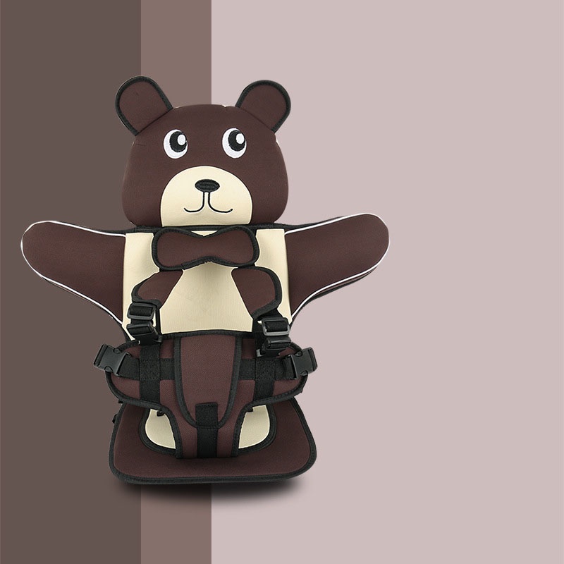 ✈️[Freeship] Ghế Ngồi Ô Tô Hình Gấu Cho Bé - Đai An Toàn Ngồi Ô tô Cho Bé [ phù hợp với bé từ 0-12 tuổi]