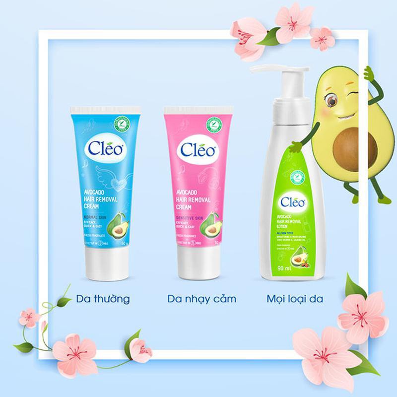 Kem Tẩy Lông Và GEL Mát Da CLEO Cho da thường và da nhạy cảm (50g)