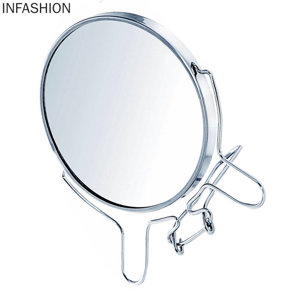 [Hàng mới về] Gương trang điểm hình tròn 4&quot; xoay 360 độ có khung thép không gỉ chuyên dùng