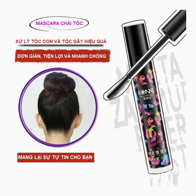 Chải tóc Mascara vào nếp Chuốt Tóc Forcolour Giữ Nếp Chống Xù