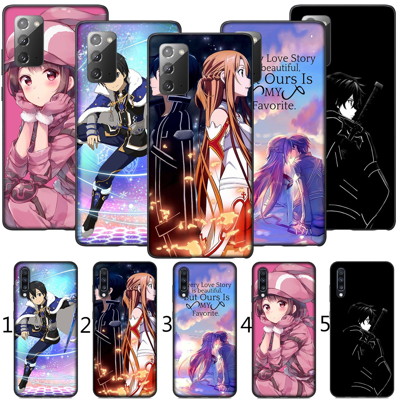 Ốp Điện Thoại Silicon Mềm Hình Sword Art Online Cho Iphone 12 Mini 11 Pro Max 5 5s Xr Se 2020 12 Mini