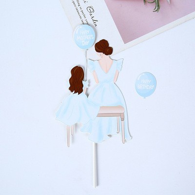 Phụ Kiện Cắm Trang Trí Bánh Kem Hình Chú Bướm Sau Lưng Lãng Mạn