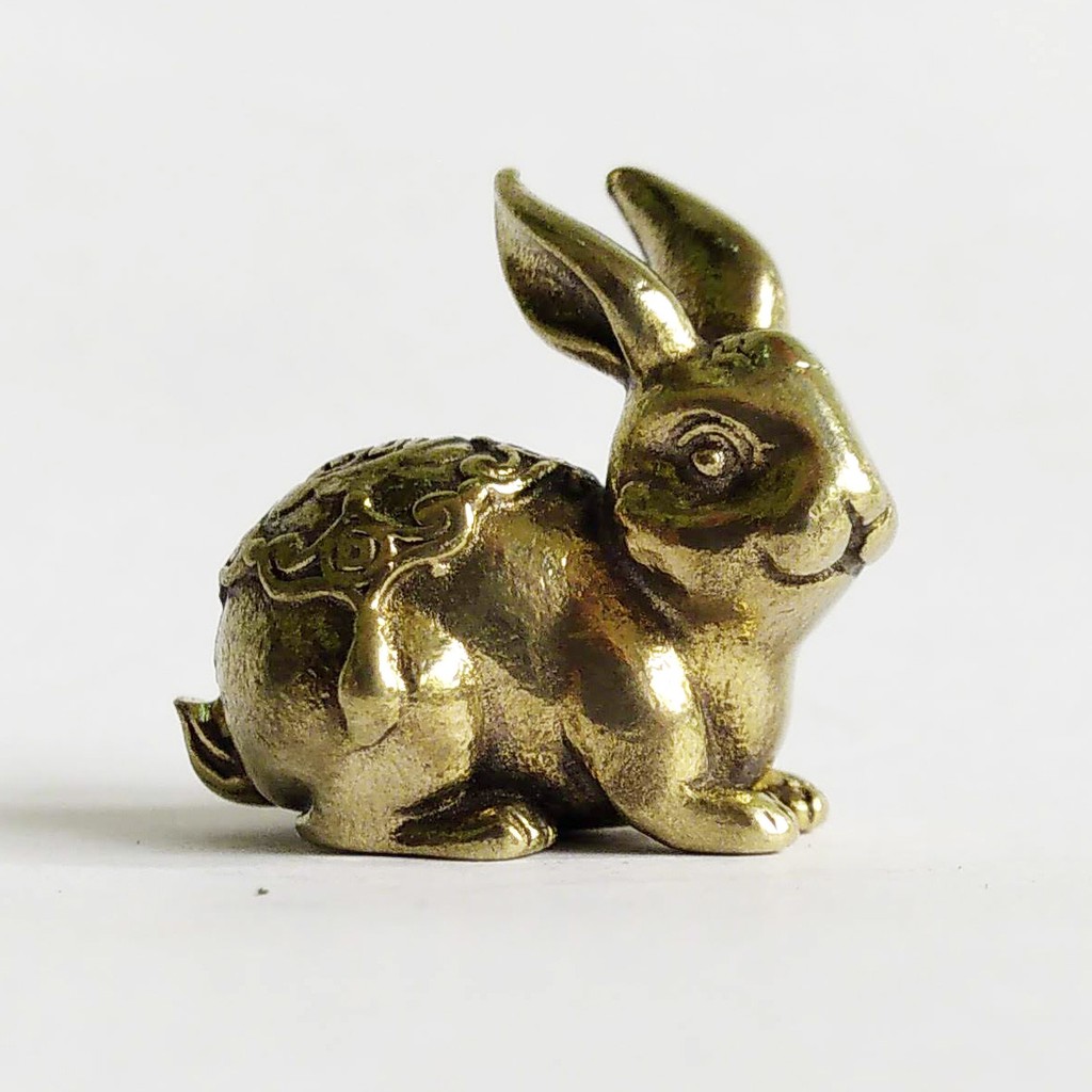 Thỏ mini bằng đồng giá rẻ làm phụ kiện tiểu cảnh, phụ kiện bàn trà, trang trí bonsai, làm quà tặng