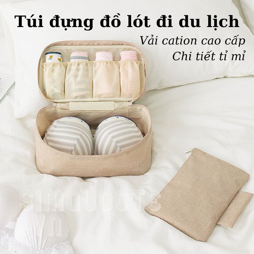 Túi đựng đồ lót áo ngực quần lót tất vớ đi du lịch chống thấm cao cấp TDL09