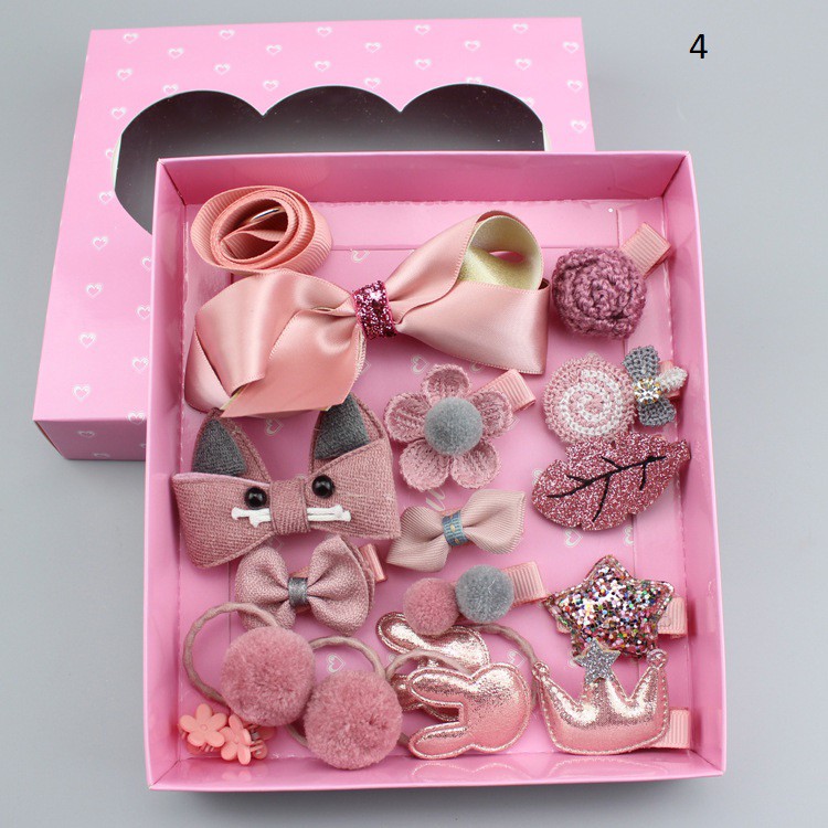 Kẹp tóc 18 chi tiết kèm hộp