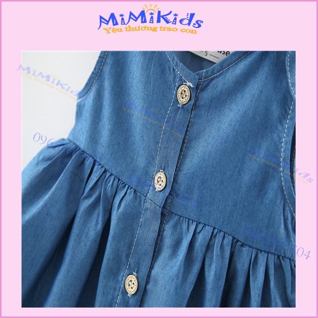 Váy bò/váy Jean sát nách cho bé gái từ 1-5 tuổi