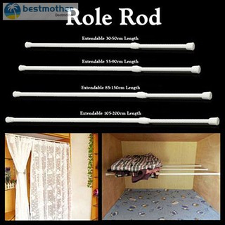 ✿BM✦ Curtain Rail Pole Rod Telescopic Tension High Carbon Steel Extendable For Bathroom