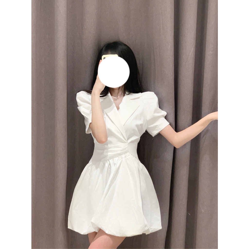 Váy thô cổ vest 2 Lớp  có lót ngực