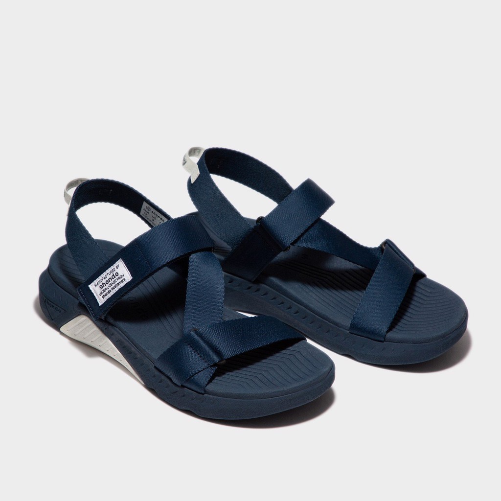 [Mua Kèm Áo Thun 0Đ] Giày Sandals SHONDO F7 Chính Hãng - F7R3535 Màu Xanh Navy