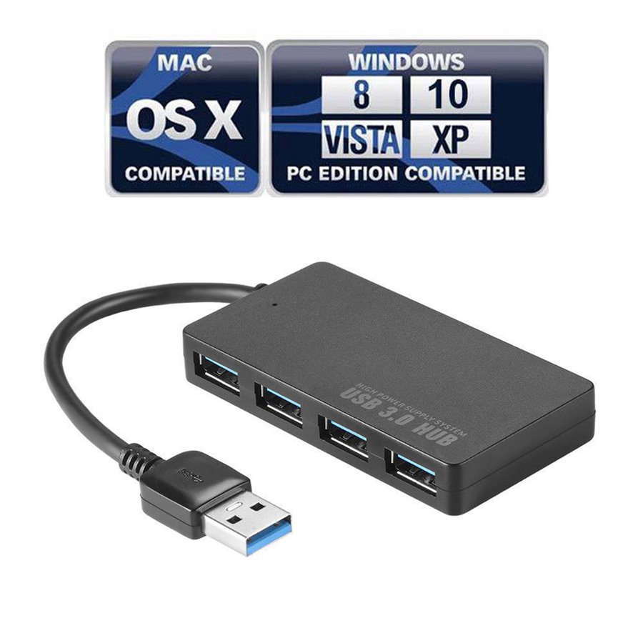 Hub cắm sạc 4 cổng USB 3.0 siêu mỏng có đèn LED báo hiệu