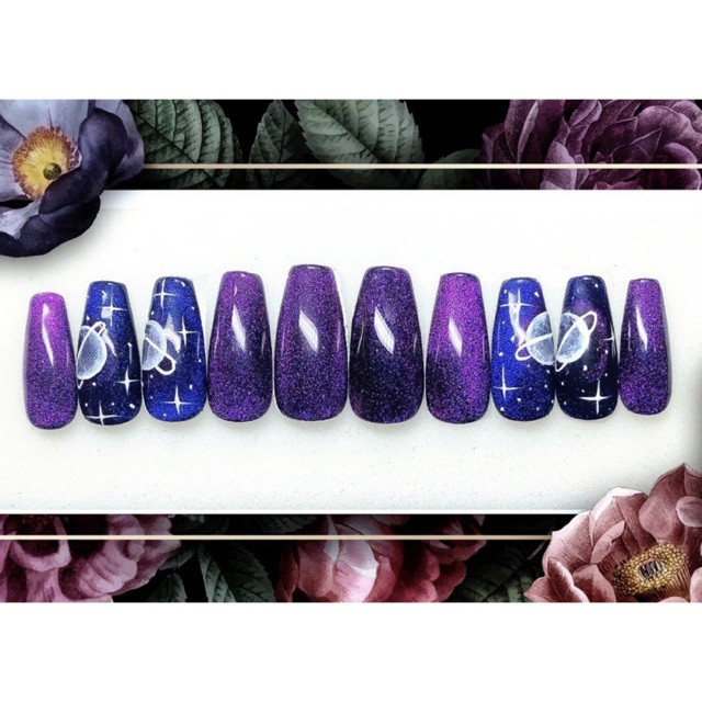 nailbox Nuna móng úp thiết kế móng úp galaxy thiên hà dải ngân hà. inbox chọn size và shape . CÓ NOW SHIP