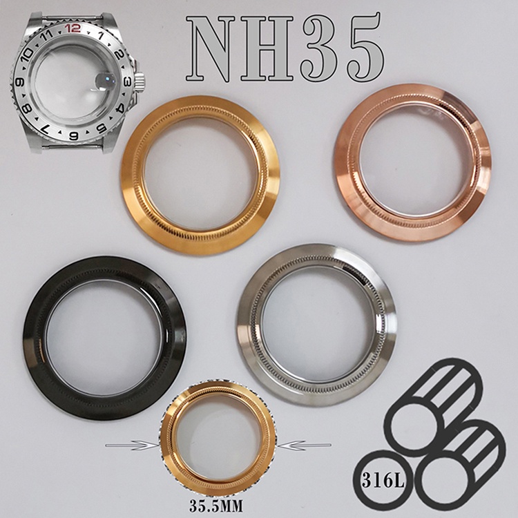 Vỏ Bảo Vệ Mặt Đồng Hồ Bằng Thép Không Gỉ Trong Suốt 35.5MM Cho NH35 40MM SUB/Yacht /39.5MM