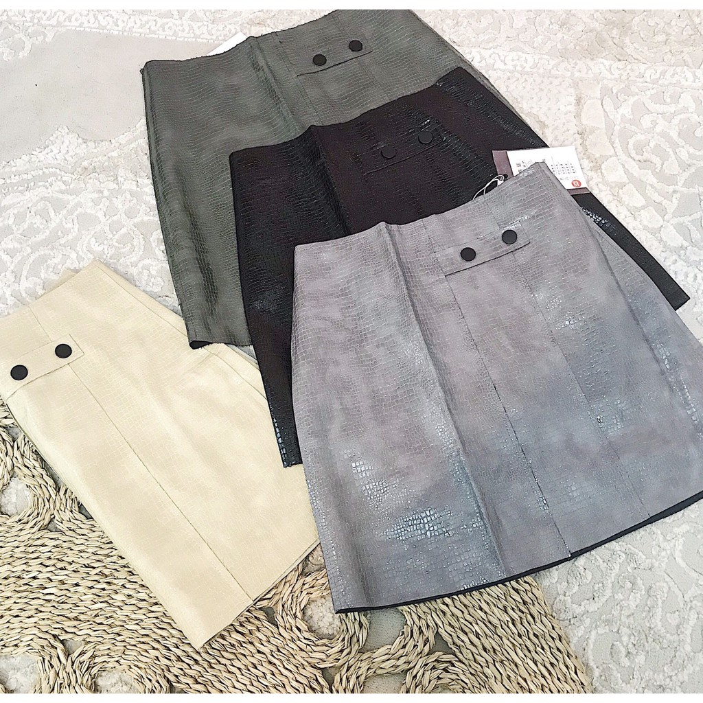 Chân váy da đính cúc lệch-2015 | BigBuy360 - bigbuy360.vn