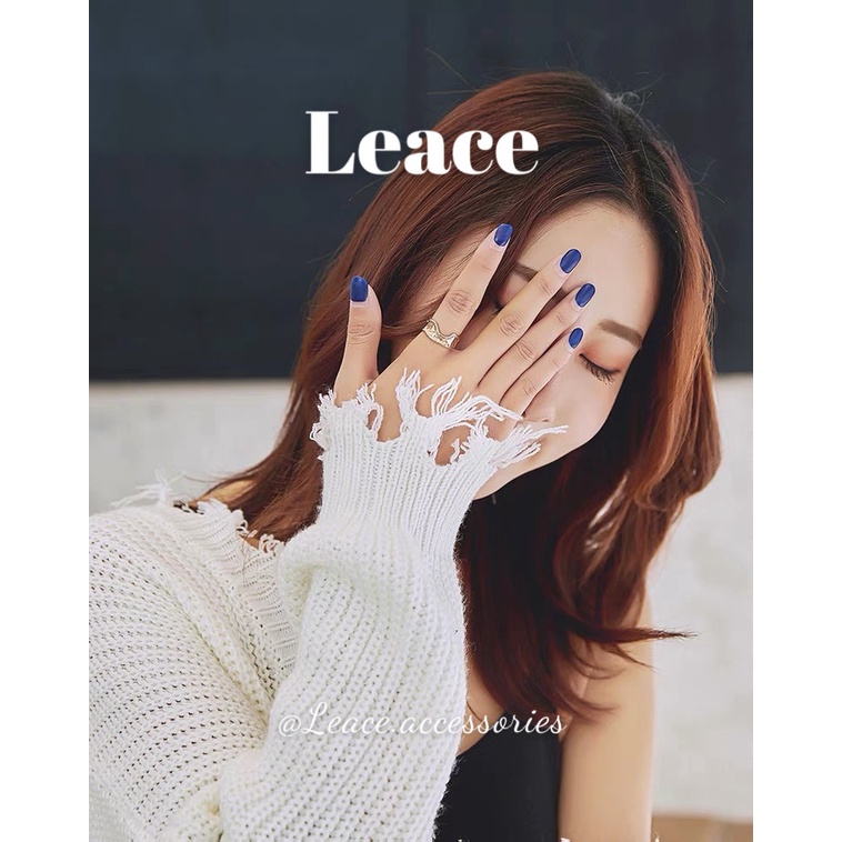 Nhẫn hở hình học độc đáo phong cách cá tính R023,024 Leace.accessories