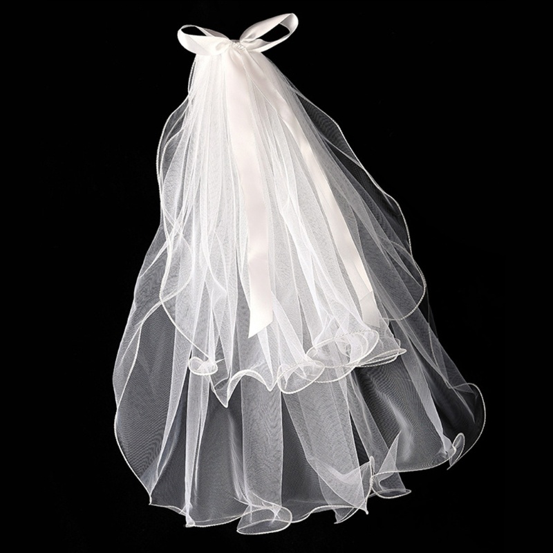 Mạng Che Mặt Cho Cô Dâu 2 Tầng Dài 32 Inches