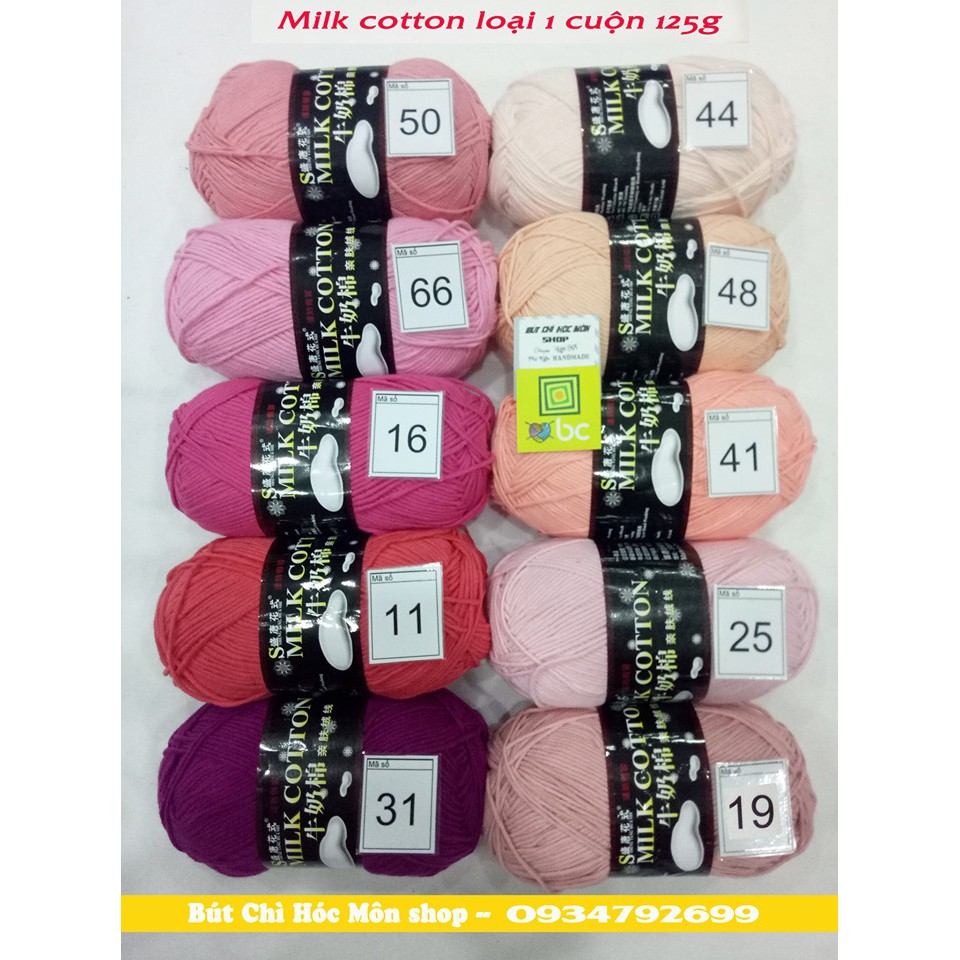 Len 41 tới số 60 Milk cotton giá 41k/ cuộn