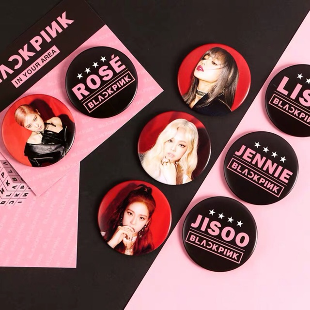 Huy hiệu đôi 2 chiếc Black Pink