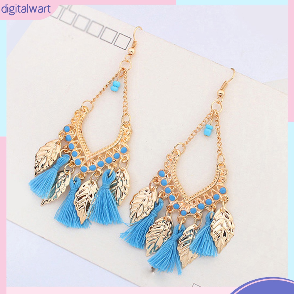 Khuyên tai phối núm tua phong cách Bohemian bắt mắt cho nữ