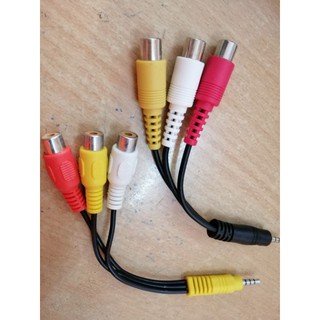 Cable AV 1 to 3 - Cáp 1 đầu jack 3.5 ra 3 đầu nối hoa sen