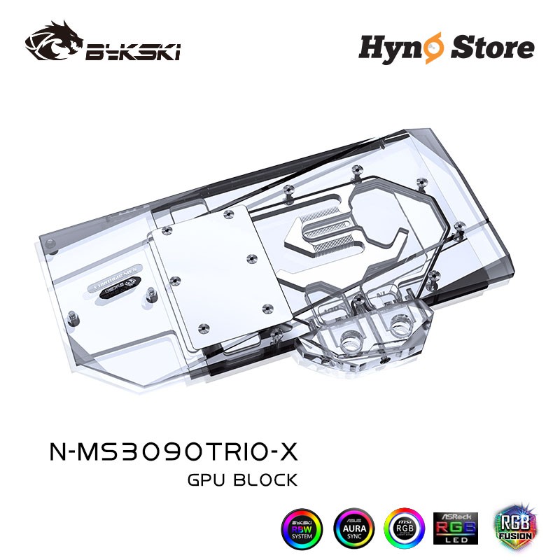 Block VGA Bykski N-MS3090TRIO-X dành cho card MSI 3080 3090 Tản nhiệt nước custom chất lượng - Hyno Store