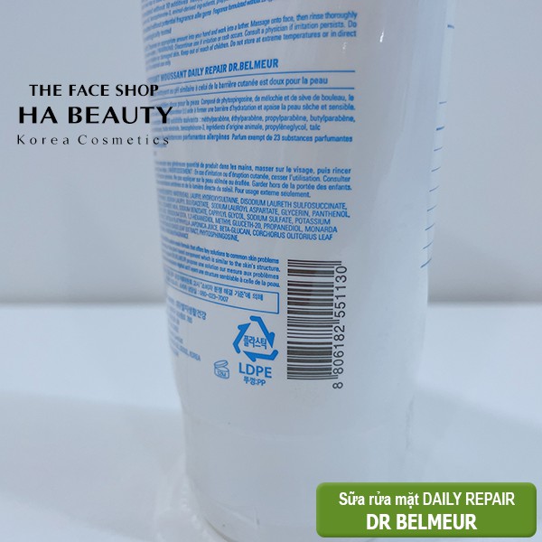 Sữa rửa mặt cho da nhạy cảm cấp ẩm sạch sâu ngừa mụn sáng da The Face Shop Dr Belmeur Daily Repair Foam Cleanser 150ml | BigBuy360 - bigbuy360.vn