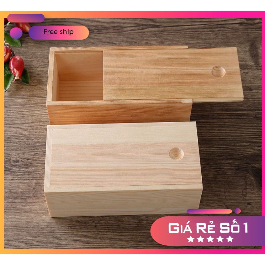 Hộp gỗ đựng đồ trang sức, hộp gỗ đựng quà trặng, hộp gỗ chữ nhật nắp trượt