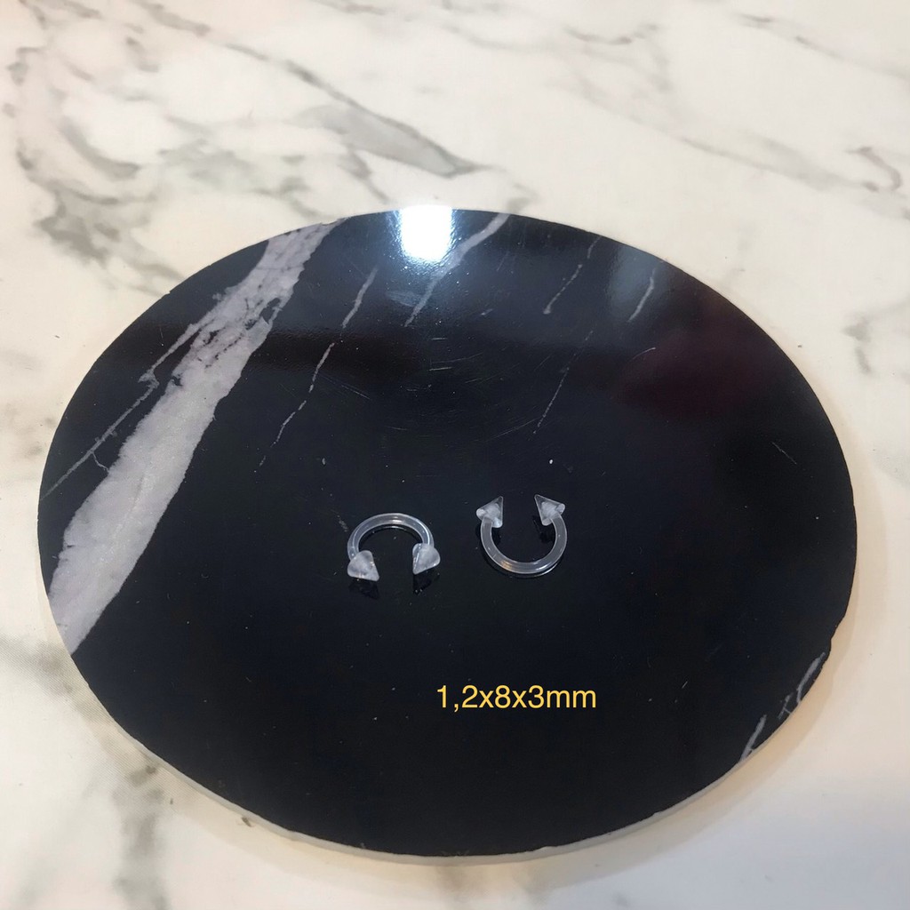 KHUYÊN TRONG SUỐT SILICON chữ u nhọn - MÃ SỐ15