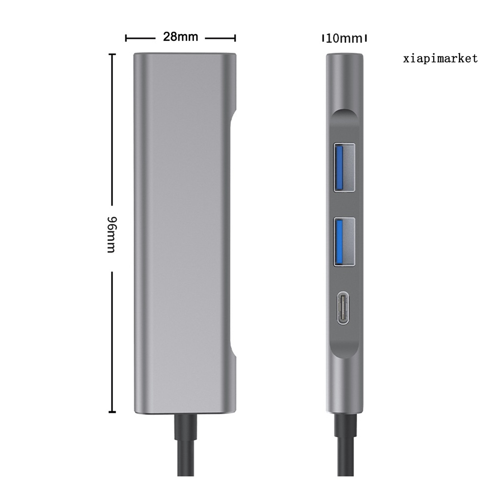 LOP_Cable Hub Anti-interference Stable Output 4 in 1 Type-C to HDMI-compatible USB PD Docking Stand for Computer