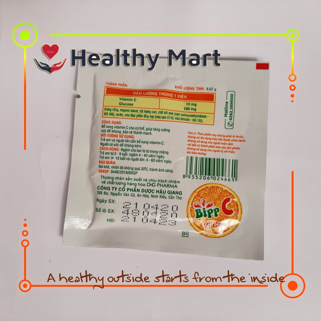 ✔️️️ Kẹo ngậm Bipp C (Hộp 35 gói) ăn là mê