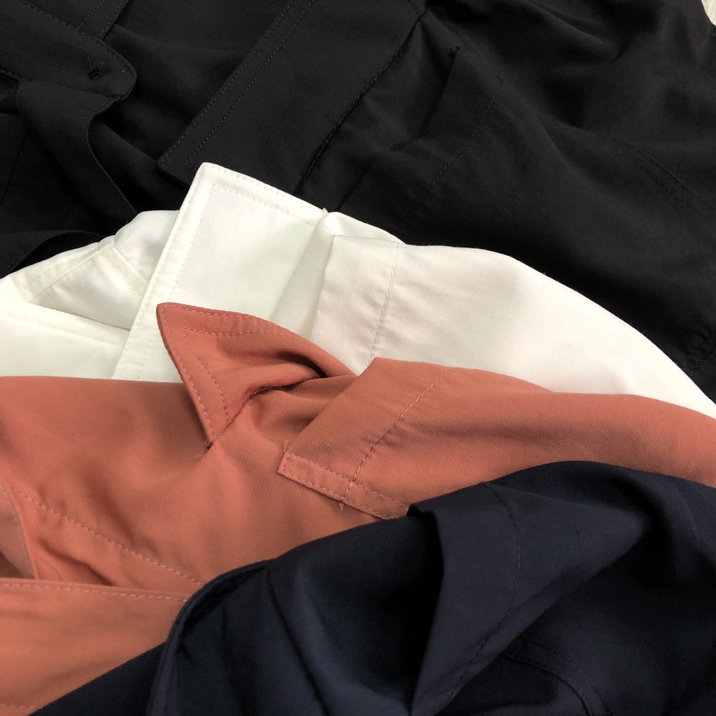 Áo sơ mi WI//FRED túi hộp lai bầu 4M