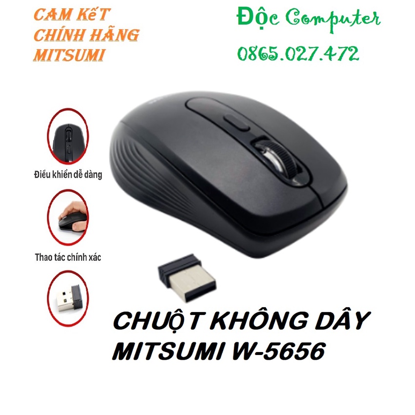 Chuột không dây Mitsumi W5656 - Bảo hành 36 tháng chính hãng
