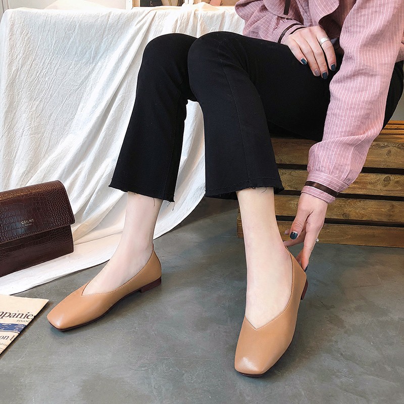 Giày Búp Bê Nữ Mũi Vuông Thời Trang Hàn Quốc Xinh Xắn | BigBuy360 - bigbuy360.vn