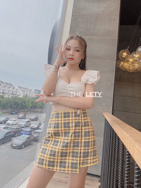 Áo Croptop Cánh Tiên Nhún Ngực DAFFODIL TOP - THELETY.25
