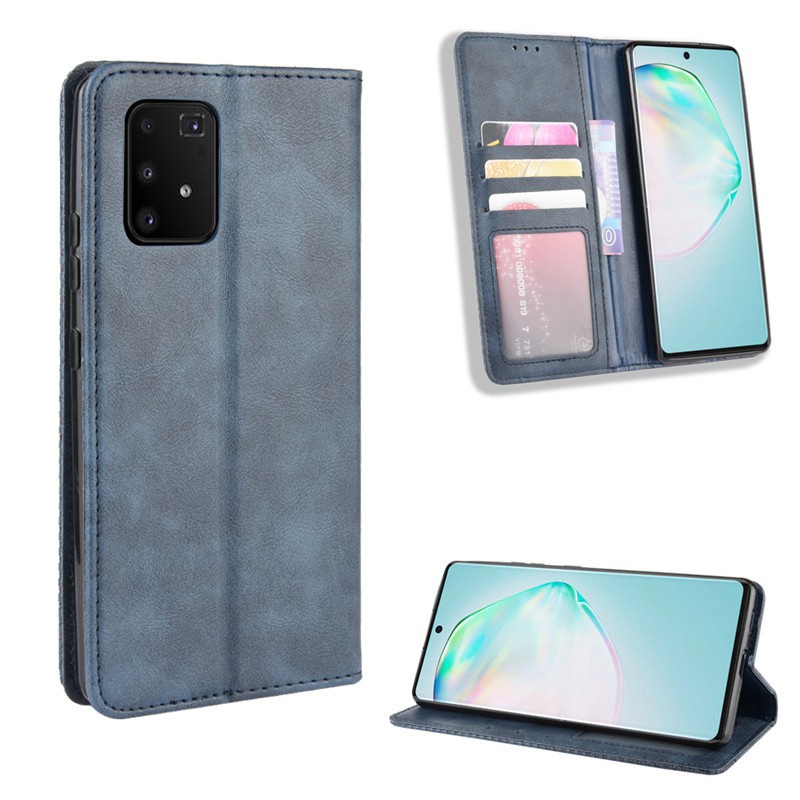 Bao da dạng ví Samsung S21, S21 Plus, S21 ultra, S20 FE, S10 Lite, S10 5G có nắp gập, ngăn đựng thẻ ATM tiền