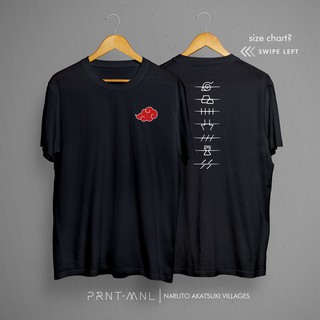 SALE Áo Thun In Hình Naruto Anime Akatsuki Villages T-Shirt siêu hot