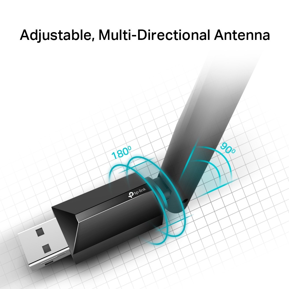 Usb wifi TP-Link chuẩn AC600 Mbps USB adapter băng tần kép usb thu wifi Archer T2U Plus VDS shop