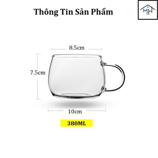 Cốc thủy tinh chịu nhiệt - 380ml