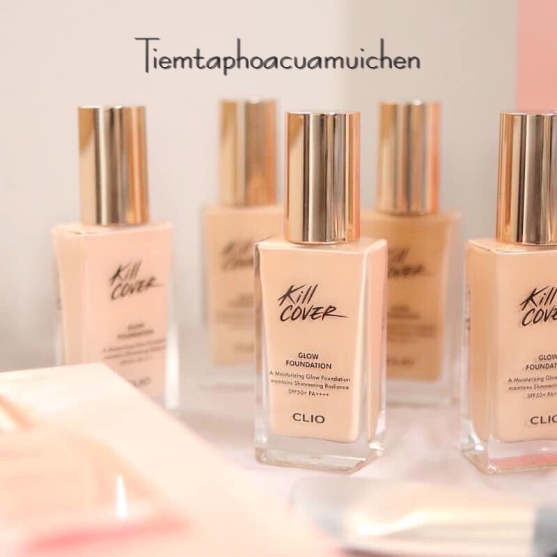 [Cam kết chính hãng] Kem Nền Bóng Mượt CLIO KILL COVER GLOW FOUNDATION SPF50+ PA++++