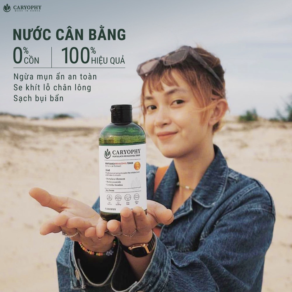 Toner - Nước hoa hồng cho da dầu mụn, da nhạy cảm, da hỗn hợp, da khô chính hãng Caryophy