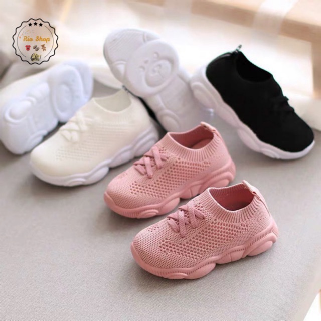 GIÀY CỔ NGẮN THỂ THAO TẬP ĐI LEN CHUN CHO BÉ TRAI BÉ GÁI